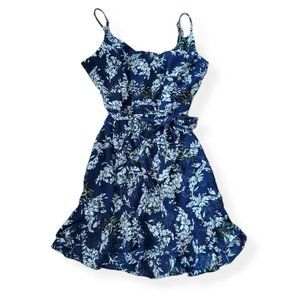 B. Smart Floral Faux Wrap Dress